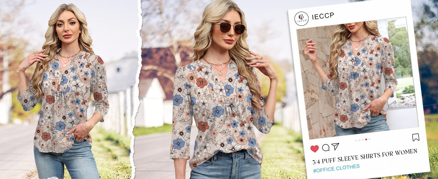 3/4 sleeve tops