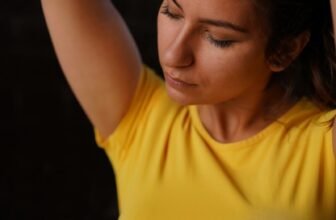 woman in yellow crew neck t-shirt